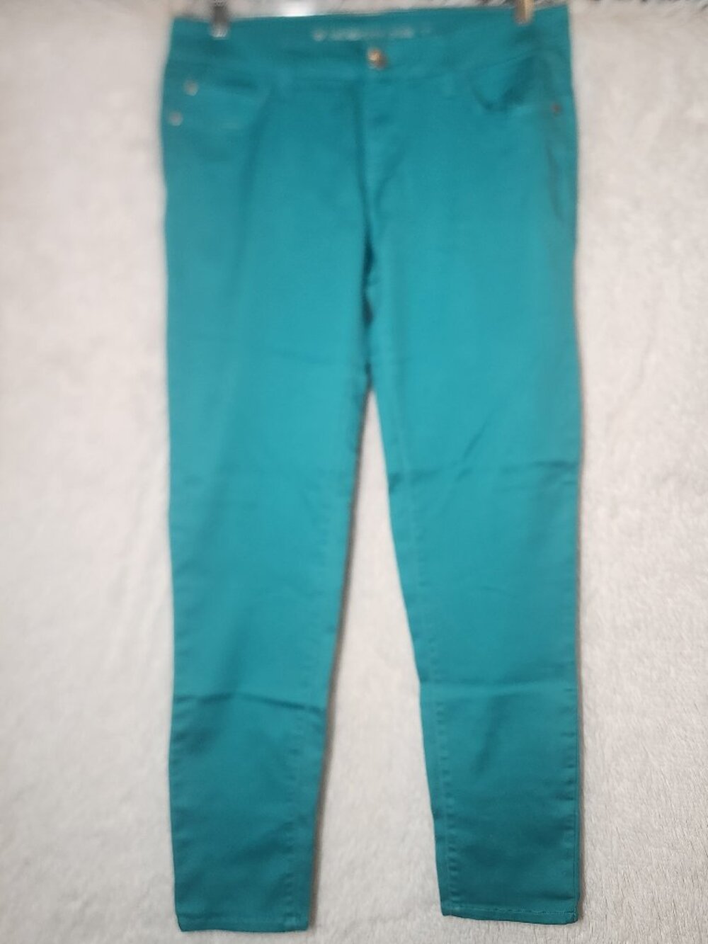 Celebrity Pink Teal Skinny Stretch Pants Women Size 7 Junuors'
